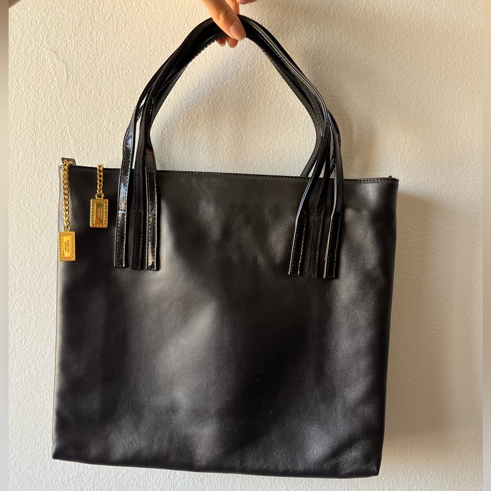 Authentic Leather Valentino Orlandi Black Bag with Dust bag